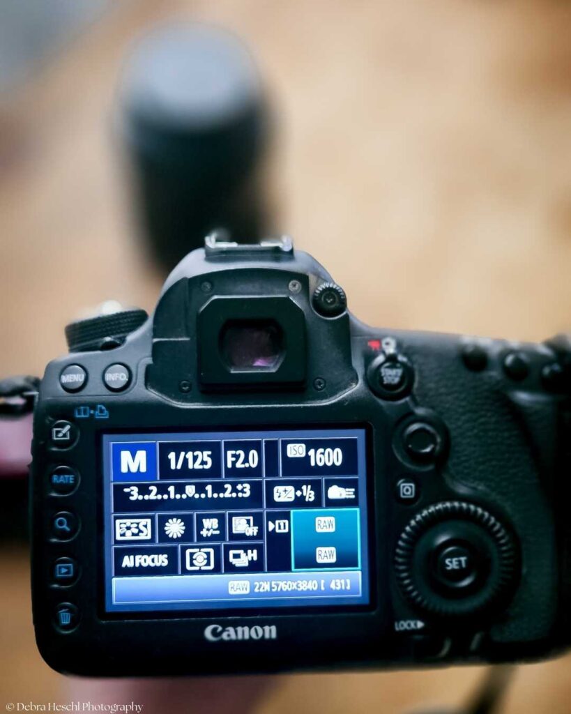 Canon EOS 5D Mark III manual mode camera settings screen