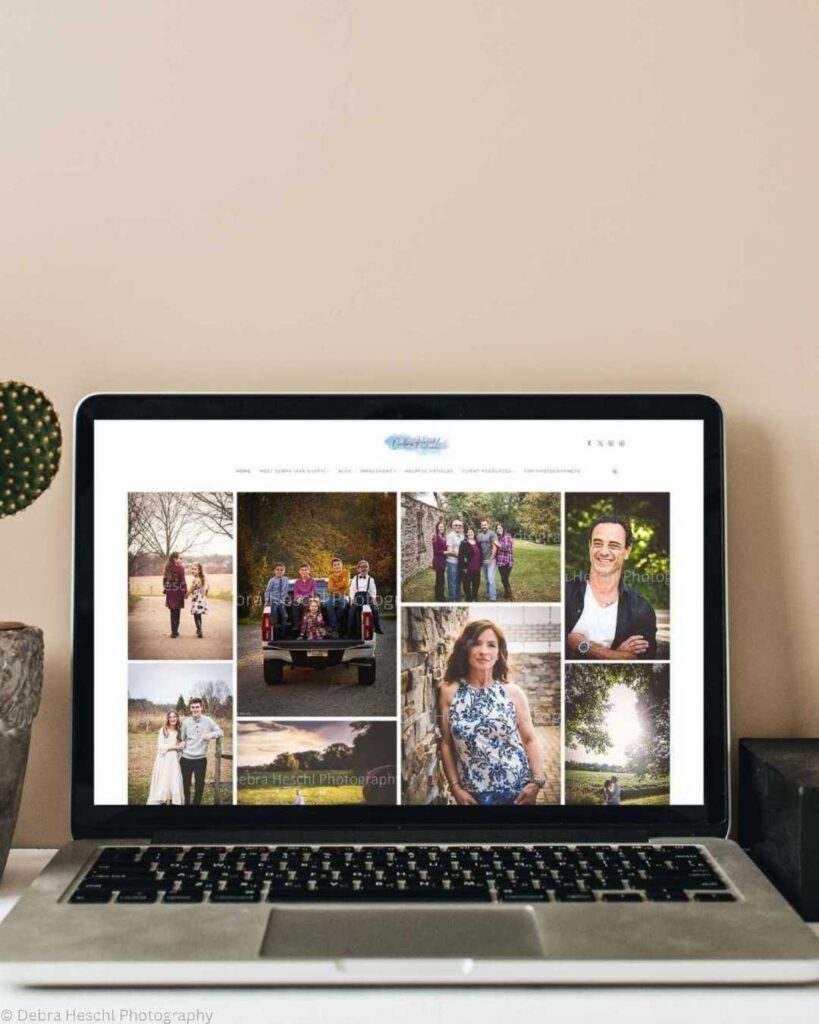 Online photography gallery prepared for clients after professional photo editing.